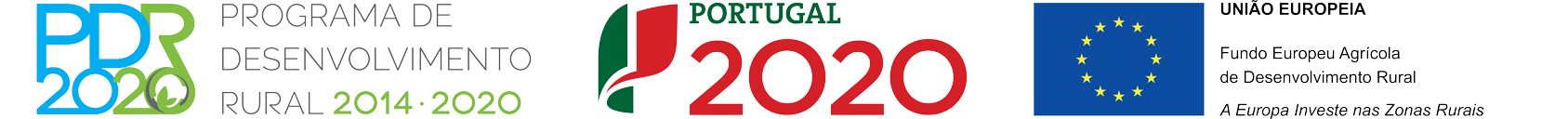 Marcas dos programas PDR 2020, Portugal 2020 e União Europeia FEADER